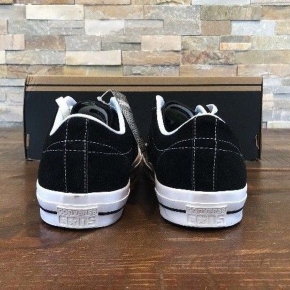 Converse One Star Mid Black Ivory Suede Men - Picture 5 of 6